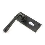 From The Anvil Door Furniture Aged Bronze / Euro Profile Lock Handles From The Anvil - Aged Bronze Hammered Newbury Lever Euro Lock Set