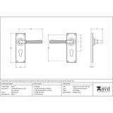 From The Anvil Door Furniture Aged Bronze / Euro Profile Lock Handles From The Anvil - Aged Bronze Hammered Newbury Lever Euro Lock Set