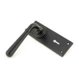 From The Anvil Door Furniture Aged Bronze / Std. Lock Handles From The Anvil - Aged Bronze Hammered Newbury Lever Lock Set