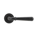 From The Anvil Door Furniture Aged Bronze / Round Rose From The Anvil - Aged Bronze Hammered Newbury Lever on Rose Set (Art Deco) - Unsprung