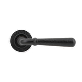 From The Anvil Door Furniture Aged Bronze / Round Rose From The Anvil - Aged Bronze Hammered Newbury Lever on Rose Set (Beehive)