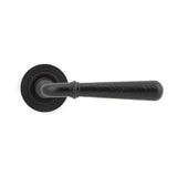 From The Anvil Door Furniture Aged Bronze / Round Rose From The Anvil - Aged Bronze Hammered Newbury Lever on Rose Set (Plain)