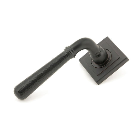From The Anvil Door Furniture Aged Bronze / Square Rose From The Anvil - Aged Bronze Hammered Newbury Lever on Rose Set (Square)