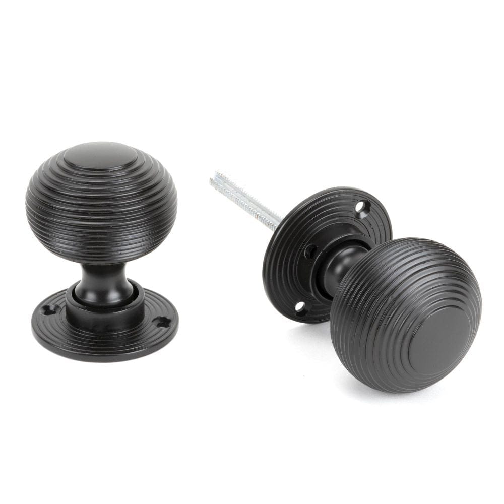 From The Anvil Door Furniture Aged Bronze / Mortice/Rim Knobs From The Anvil - Aged Bronze Heavy Beehive Mortice/Rim Knob Set