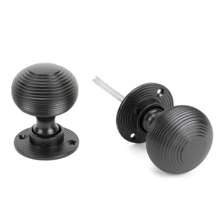 From The Anvil Door Furniture Aged Bronze / Mortice/Rim Knobs From The Anvil - Aged Bronze Heavy Beehive Mortice/Rim Knob Set