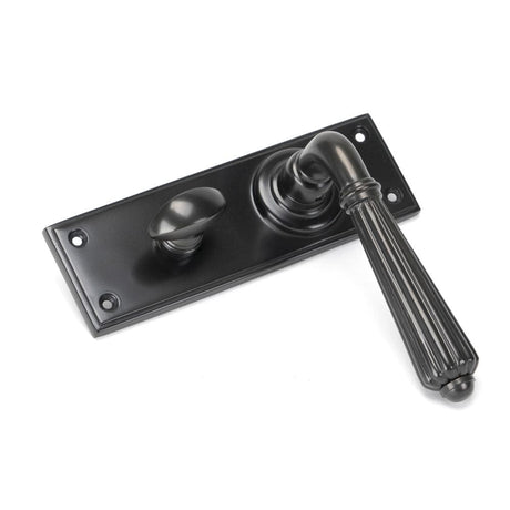 From The Anvil Door Furniture Aged Bronze / Bathroom Lock Handles From The Anvil - Aged Bronze Hinton Lever Bathroom Set