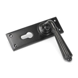 From The Anvil Door Furniture Aged Bronze / Euro Profile Lock Handles From The Anvil - Aged Bronze Hinton Lever Euro Lock Set