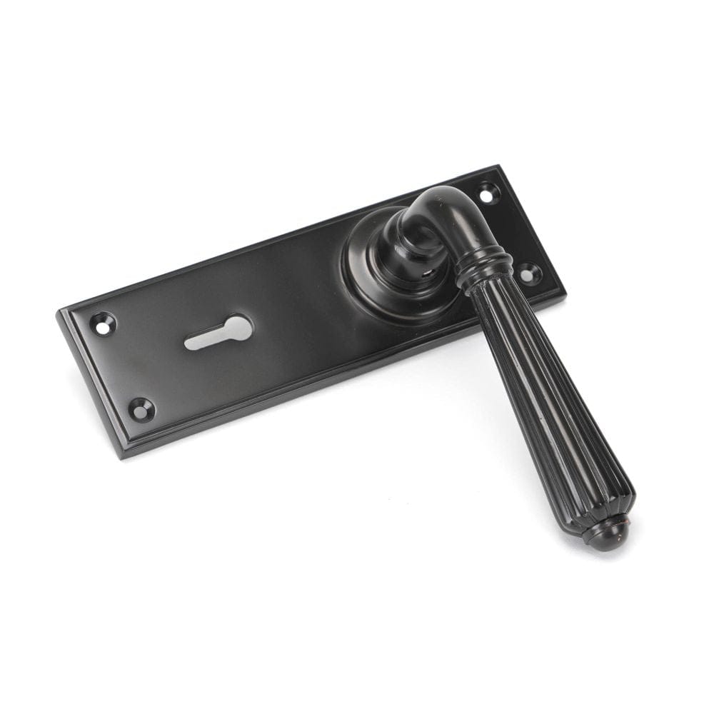 From The Anvil Door Furniture Aged Bronze / Std. Lock Handles From The Anvil - Aged Bronze Hinton Lever Lock Set
