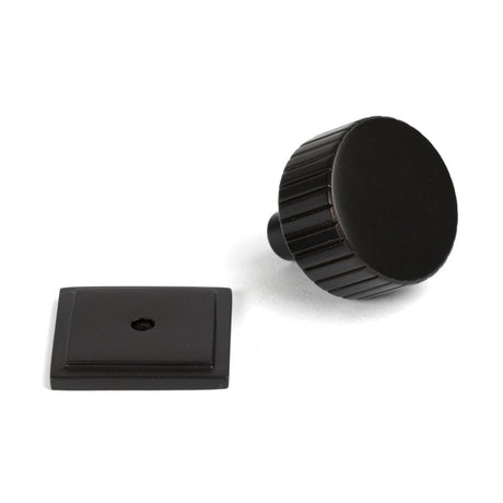 From The Anvil Cabinet Hardware Aged Bronze / Cabinet Knobs / 32mm Dia. From The Anvil - Aged Bronze Judd Cabinet Knob - 32mm (Square)