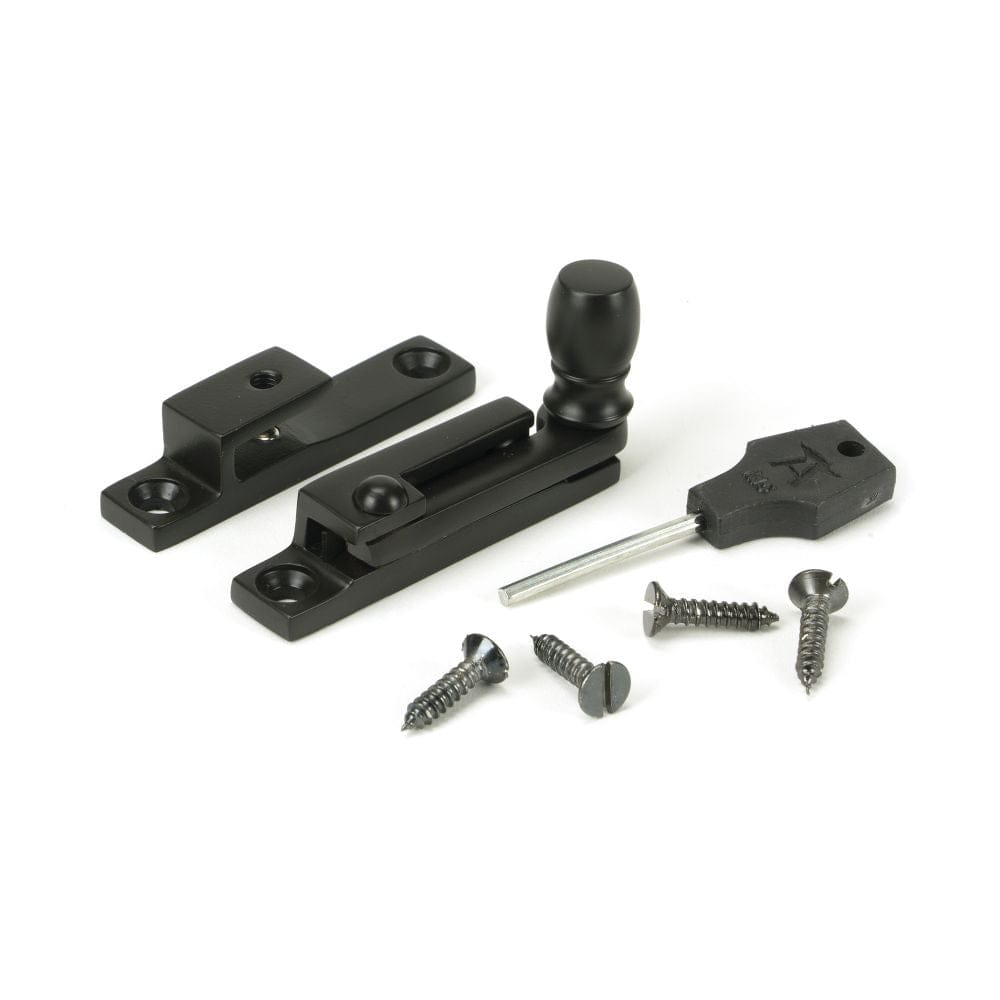 From The Anvil Window Furniture Aged Bronze / Sash Window Quadrant Fasteners / Yes From The Anvil - Aged Bronze Mushroom Quadrant Fastener - Narrow