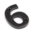 From The Anvil Door Furniture Aged Bronze / Numerals / 6 From The Anvil - Aged Bronze Numeral 6