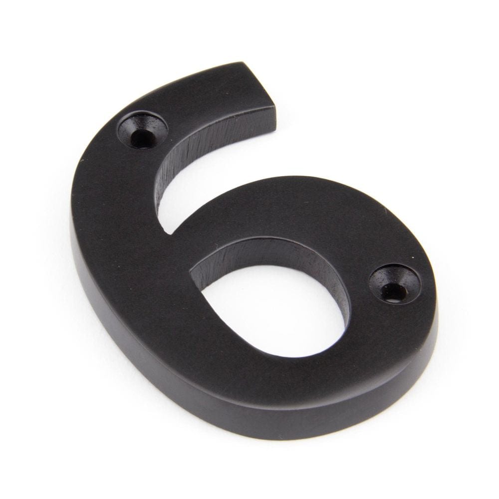 From The Anvil Door Furniture Aged Bronze / Numerals / 6 From The Anvil - Aged Bronze Numeral 6