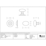 From The Anvil Cabinet Hardware Aged Bronze / Cabinet Knobs / 40mm Dia. From The Anvil - Aged Bronze Oval Cabinet Knob 40mm