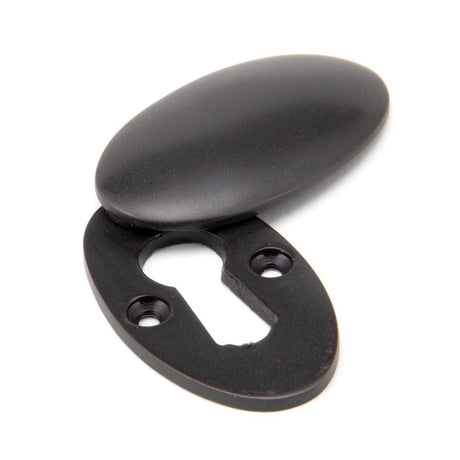 From The Anvil Door Furniture Aged Bronze / Mortice Key Profile Escutcheons From The Anvil - Aged Bronze Oval Escutcheon & Cover