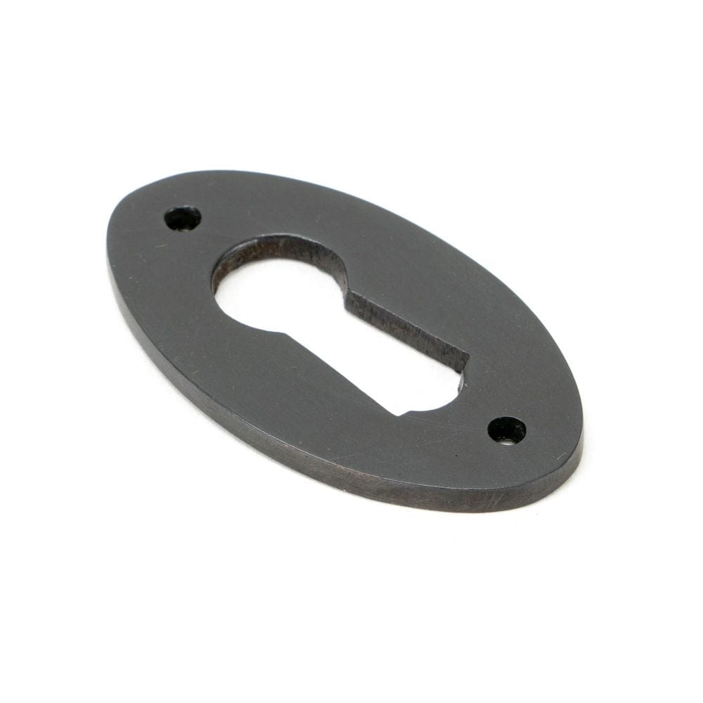 From The Anvil Door Furniture Aged Bronze / Mortice Key Profile Escutcheons From The Anvil - Aged Bronze Oval Escutcheon