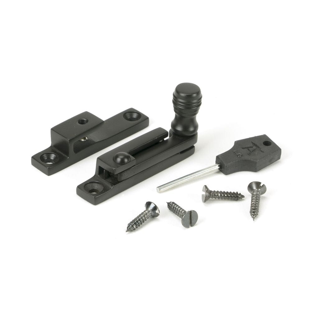 From The Anvil Window Furniture Aged Bronze / Sash Window Quadrant Fasteners / Yes From The Anvil - Aged Bronze Prestbury Quadrant Fastener - Narrow