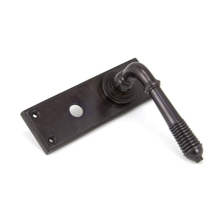 From The Anvil Door Furniture Aged Bronze / Bathroom Lock Handles From The Anvil - Aged Bronze Reeded Lever Bathroom Set