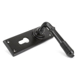 From The Anvil Door Furniture Aged Bronze / Euro Profile Lock Handles From The Anvil - Aged Bronze Reeded Lever Euro Lock Set