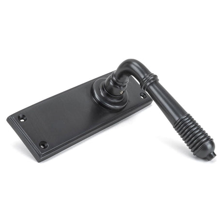 From The Anvil Door Furniture Aged Bronze / Latch Handles From The Anvil - Aged Bronze Reeded Lever Latch Set