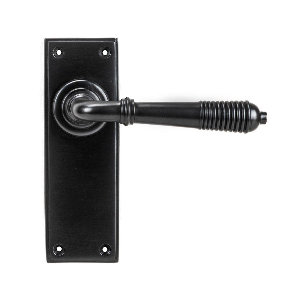 From The Anvil Door Furniture Aged Bronze / Latch Handles From The Anvil - Aged Bronze Reeded Lever Latch Set