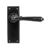 From The Anvil Door Furniture Aged Bronze / Latch Handles From The Anvil - Aged Bronze Reeded Lever Latch Set