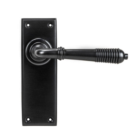 From The Anvil Door Furniture Aged Bronze / Latch Handles From The Anvil - Aged Bronze Reeded Lever Latch Set