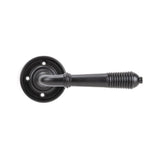 From The Anvil Door Furniture Aged Bronze / Round Rose From The Anvil - Aged Bronze Reeded Lever on Rose Set