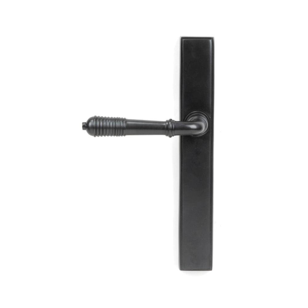 From The Anvil Door Furniture Aged Bronze / Multi Point Latch Set From The Anvil - Aged Bronze Reeded Slimline Lever Espag. Latch Set