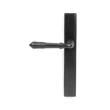 From The Anvil Door Furniture Aged Bronze / Multi Point Latch Set From The Anvil - Aged Bronze Reeded Slimline Lever Espag. Latch Set