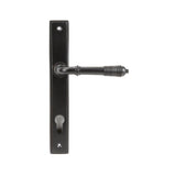 From The Anvil Door Furniture Aged Bronze / Multi Point Lock Set / 92mm c/c From The Anvil - Aged Bronze Reeded Slimline Lever Espag. Lock Set