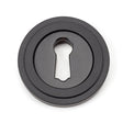 From The Anvil Door Furniture Aged Bronze / Mortice Key Profile Escutcheons From The Anvil - Aged Bronze Round Escutcheon (Art Deco)