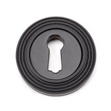 From The Anvil Door Furniture Aged Bronze / Mortice Key Profile Escutcheons From The Anvil - Aged Bronze Round Escutcheon (Beehive)