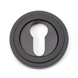 From The Anvil Door Furniture Aged Bronze / Euro Profile Escutcheons From The Anvil - Aged Bronze Round Euro Escutcheon (Art Deco)