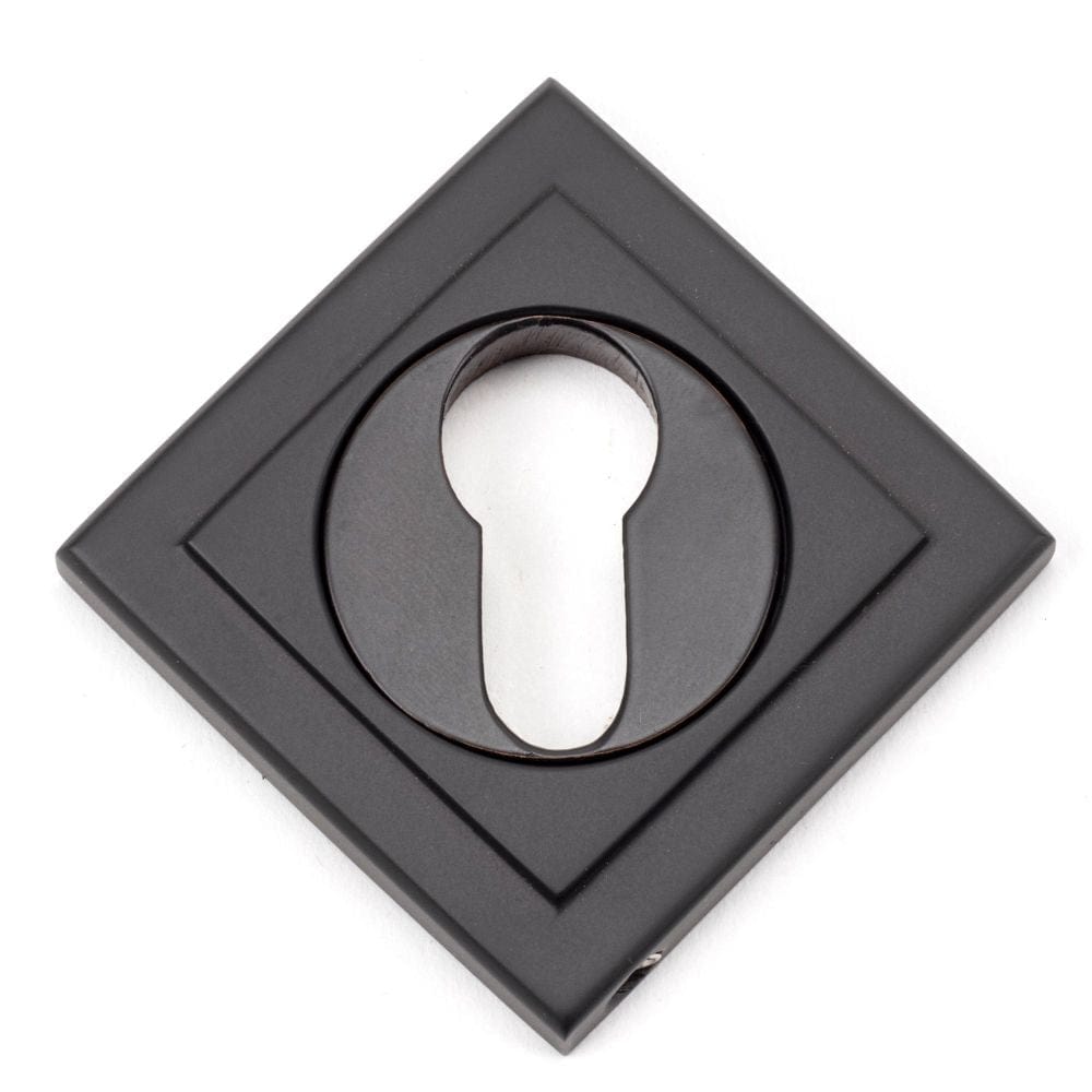 From The Anvil Door Furniture Aged Bronze / Euro Profile Escutcheons From The Anvil - Aged Bronze Round Euro Escutcheon (Square)