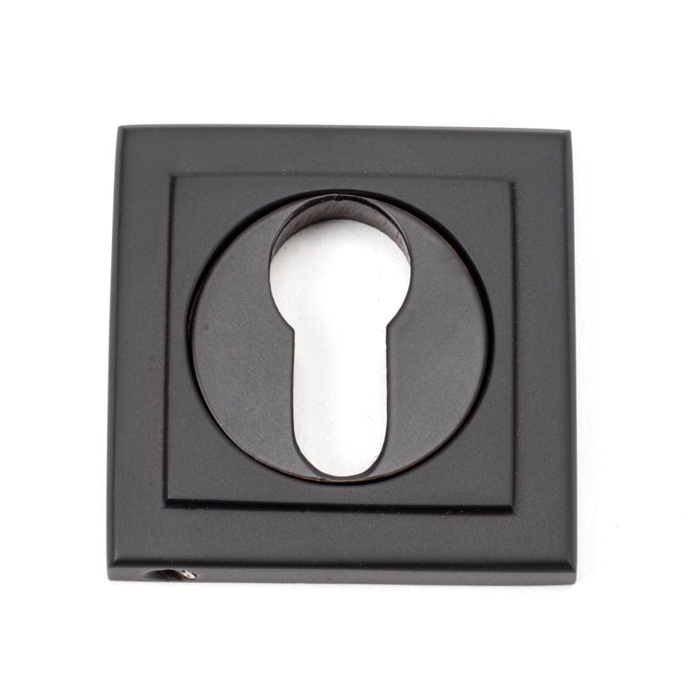 From The Anvil Door Furniture Aged Bronze / Euro Profile Escutcheons From The Anvil - Aged Bronze Round Euro Escutcheon (Square)