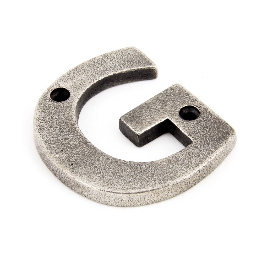 From The Anvil Door Furniture Antique Pewter / Letters / G From The Anvil - Antique Pewter Letter G