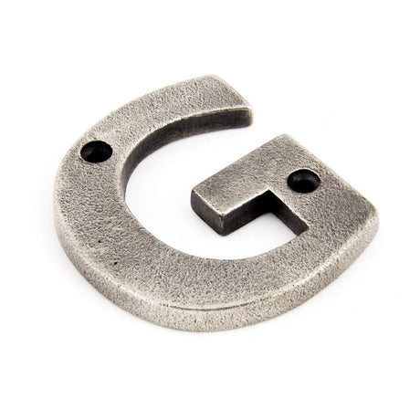 From The Anvil Door Furniture Antique Pewter / Letters / G From The Anvil - Antique Pewter Letter G