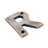 From The Anvil Door Furniture Antique Pewter / Letters / R From The Anvil - Antique Pewter Letter R