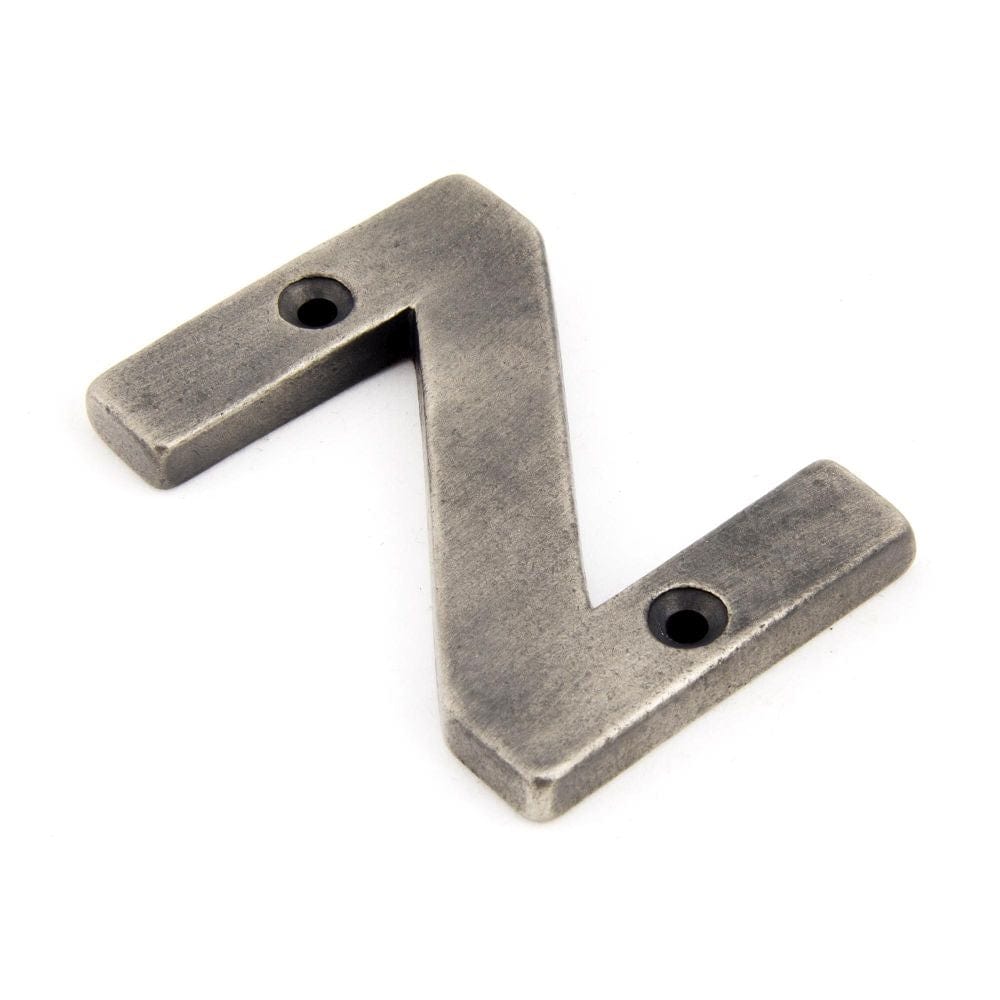 From The Anvil Door Furniture Antique Pewter / Letters / Z From The Anvil - Antique Pewter Letter Z