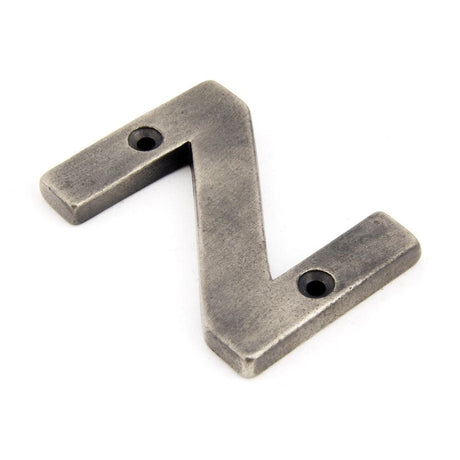 From The Anvil Door Furniture Antique Pewter / Letters / Z From The Anvil - Antique Pewter Letter Z