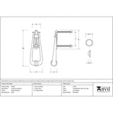 From The Anvil Door Furniture Antique Pewter From The Anvil - Antique Pewter Loop Door Knocker