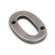 From The Anvil Door Furniture Antique Pewter / Numerals / 0 From The Anvil - Antique Pewter Numeral 0