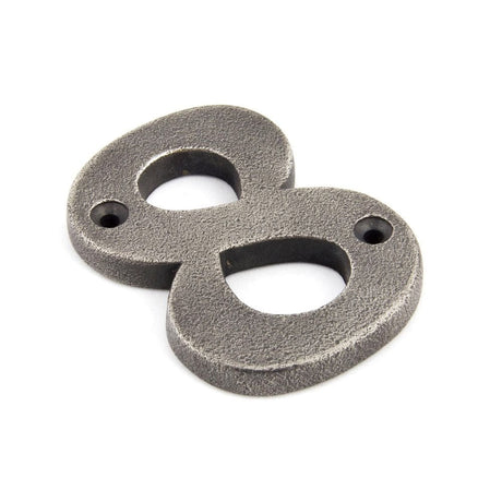 From The Anvil Door Furniture Antique Pewter / Numerals / 8 From The Anvil - Antique Pewter Numeral 8