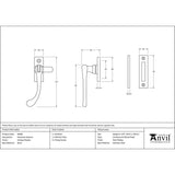 From The Anvil Window Furniture Antique Pewter / No / Mortice & Hook Place From The Anvil - Antique Pewter Peardrop Fastener