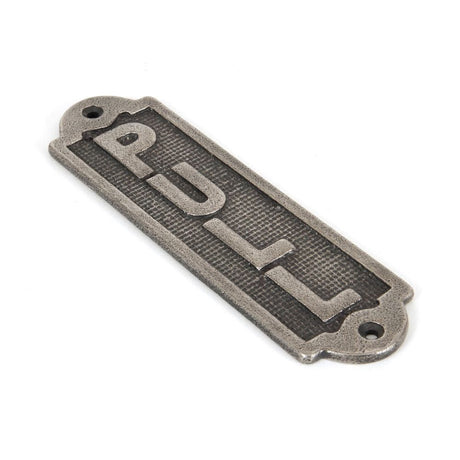 From The Anvil Door Furniture Antique Pewter / Signs From The Anvil - Antique Pewter Pull Sign