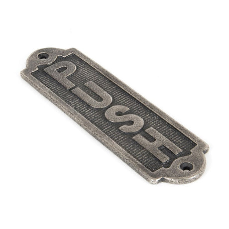 From The Anvil Door Furniture Antique Pewter / Signs From The Anvil - Antique Pewter Push Sign