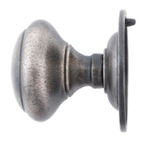 From The Anvil Door Furniture Antique Pewter / Round Centre Door Knob From The Anvil - Antique Pewter Round Centre Door Knob