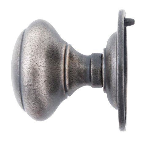 From The Anvil Door Furniture Antique Pewter / Round Centre Door Knob From The Anvil - Antique Pewter Round Centre Door Knob