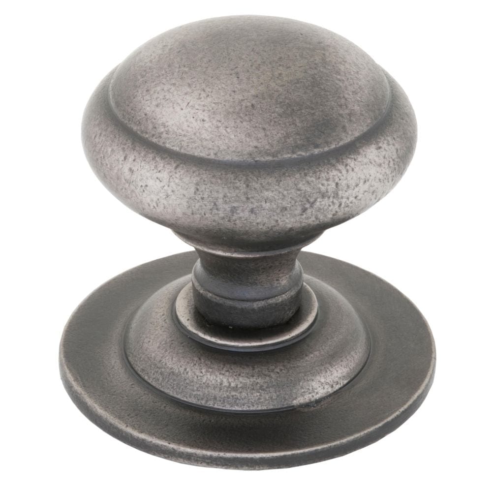 From The Anvil Door Furniture Antique Pewter / Round Centre Door Knob From The Anvil - Antique Pewter Round Centre Door Knob