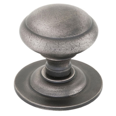 From The Anvil Door Furniture Antique Pewter / Round Centre Door Knob From The Anvil - Antique Pewter Round Centre Door Knob